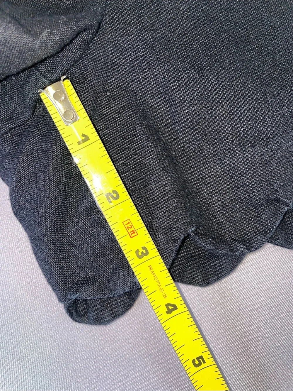 J. Crew Linen/Cotton Blend Scallop Hem Mid-Rise Black 3 1/2” Shorts Size 2